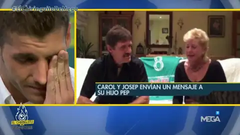 Pep Caballé se emociona en 'El Chiringuito de Mega'. Pep Caballé se emociona en 'El Chiringuito de Mega'.