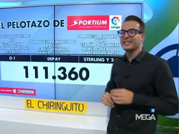 Juanfe Sanz con El Pelotazo de Sportium Juanfe Sanz con El Pelotazo de Sportium