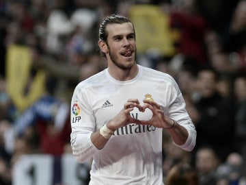 Bale celebra un gol con el Real Madrid