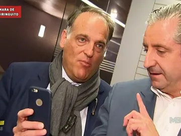 Javier Tebas y Josep Pedrerol Javier Tebas y Josep Pedrerol