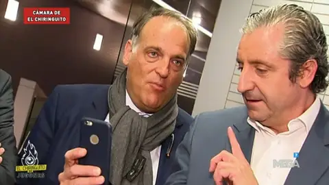 Javier Tebas y Josep Pedrerol Javier Tebas y Josep Pedrerol