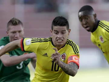 James Rodríguez, jugando con su selección James Rodríguez, jugando con su selección