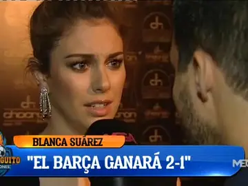 Blanca Suárez 'se moja' con un resultado para el Clásico Blanca Suárez 'se moja' con un resultado para el Clásico