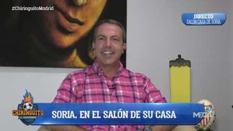 Soria, desde el sal&oacute;n de su casa