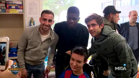 Jugadores del Barça en hospital de Barcelona Jugadores del Barça en hospital de Barcelona