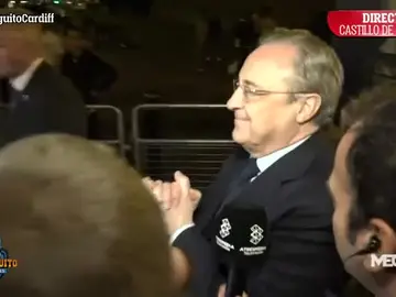 Florentino Pérez manda un saludo para El Chiringuito Florentino Pérez manda un saludo para El Chiringuito
