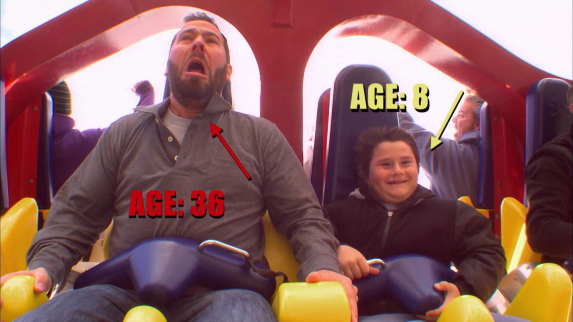 As&iacute; reaccionan Bert y un ni&ntilde;o, en uno de los columpios m&aacute;s grandes del mundo 