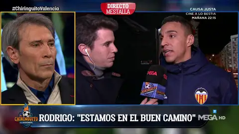Rodrigo, jugador del Valencia: "¿Chicharito? El club decidirá" Rodrigo, jugador del Valencia: "¿Chicharito? El club decidirá"