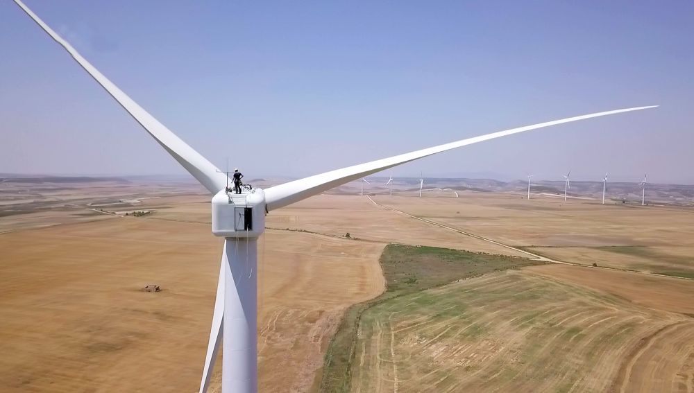 El autogenerador del parque eólico de Vedadillo en Navarra