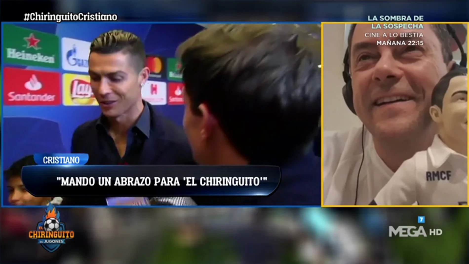 Cristiano Ronaldo: "Un saludo al Chiringuito, a Roncero y a todo amante del Madrid"