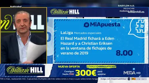 Josep te trae la mejor oferta de registro para que apuestes con William Hill Josep te trae la mejor oferta de registro para que apuestes con William Hill