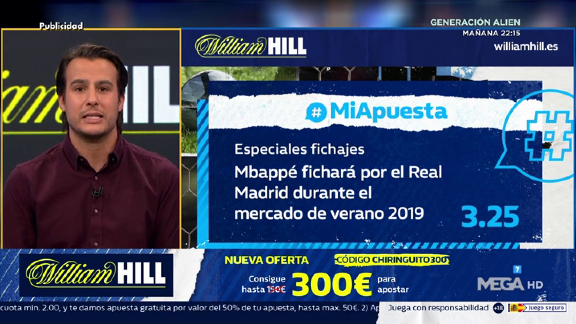 Juanfe te trae la mejor oferta de registro para que apuestes con William Hill