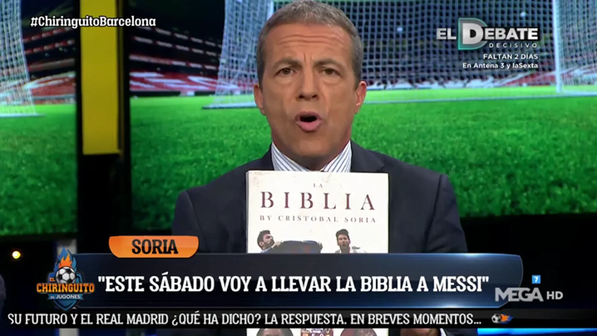 Cristóbal Soria: "Este sábado le voy a llevar la Biblia a Messi y va a escribir en ella"