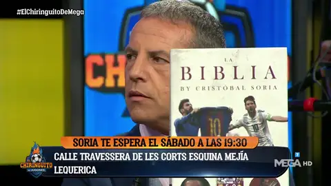 Cristóbal Soria: "Voy a llevar la 'Biblia' al templo de su Santidad y que la cosa fluya" Cristóbal Soria: "Voy a llevar la 'Biblia' al templo de su Santidad y que la cosa fluya"