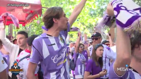 La afici&oacute;n del Valladolid, euf&oacute;rica tras certificar la permanencia en Vallecas