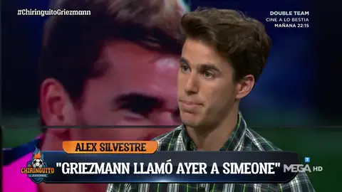 Alex Silvestre: "Simeone está muy fastidiado porque confiaba en que Griezmann se iba a quedar" Alex Silvestre: "Simeone está muy fastidiado porque confiaba en que Griezmann se iba a quedar"