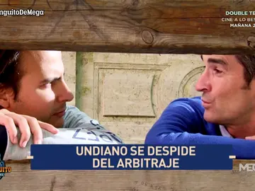 Undiano Mallenco se despide del arbitraje con El Chiringuito de Jugones Undiano Mallenco se despide del arbitraje con El Chiringuito de Jugones