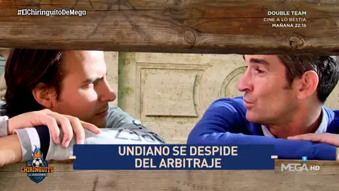 Undiano Mallenco se despide del arbitraje con El Chiringuito de Jugones Undiano Mallenco se despide del arbitraje con El Chiringuito de Jugones