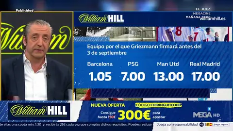 Josep te trae la mejor oferta de registro para que apuestes con William Hill Josep te trae la mejor oferta de registro para que apuestes con William Hill