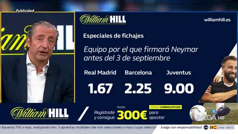 Josep te trae la mejor oferta de registro para que apuestes con William Hill Josep te trae la mejor oferta de registro para que apuestes con William Hill