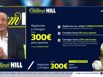 Josep te trae la mejor oferta de registro para que apuestes con William Hill Josep te trae la mejor oferta de registro para que apuestes con William Hill