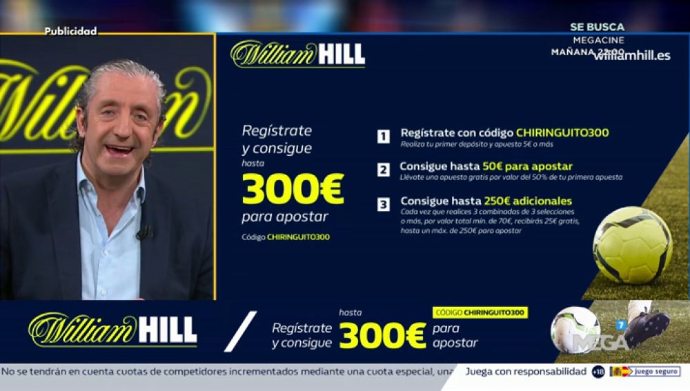 Josep te trae la mejor oferta de registro para que apuestes con William Hill 