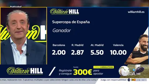 Josep te trae la mejor oferta de registro para que apuestes con William Hill Josep te trae la mejor oferta de registro para que apuestes con William Hill