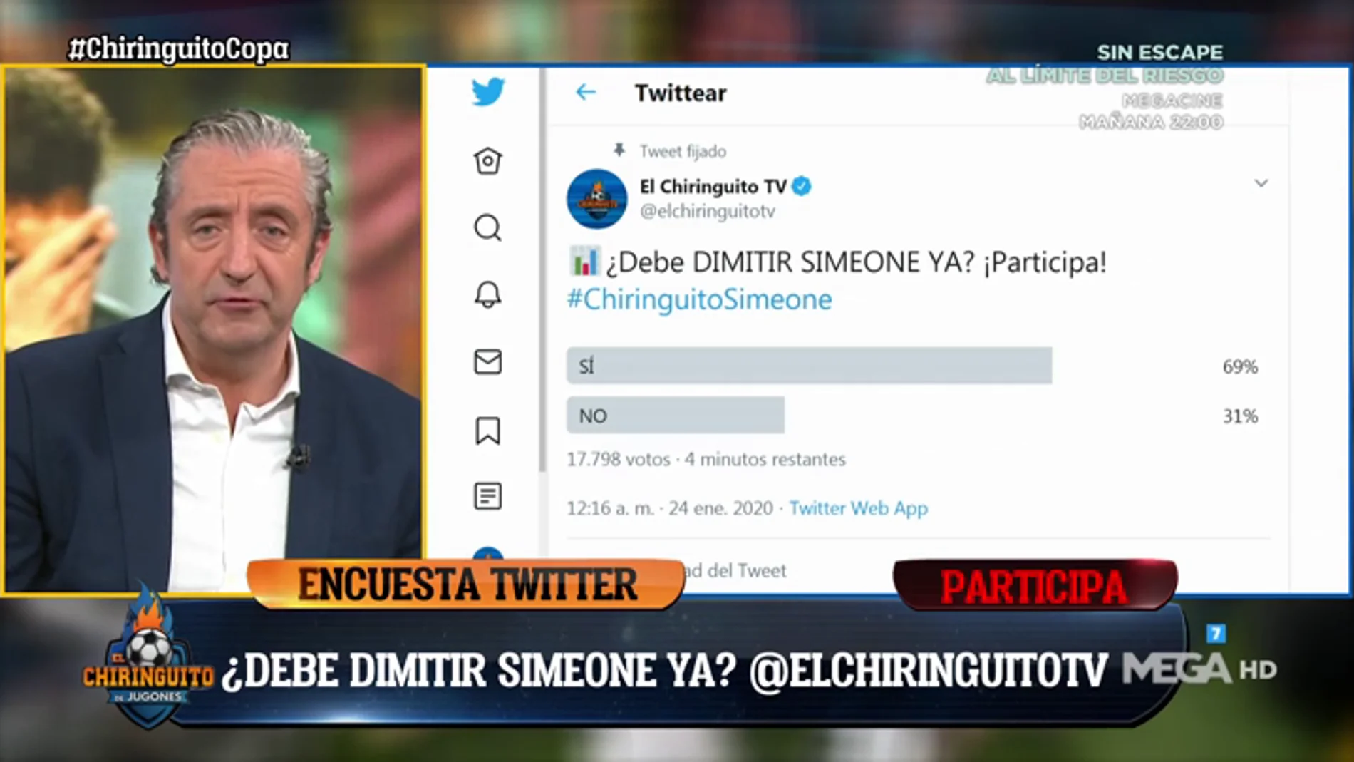 José Damián González: "Simeone debe dimitir ya"