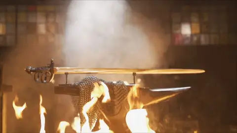 Espada mortuoria Forjado a fuego