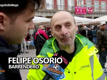 La historia de Felipe Osorio, el barrendero que lidia con los hooligans para mantener limpio Madrid La historia de Felipe Osorio, el barrendero que lidia con los hooligans para mantener limpio Madrid