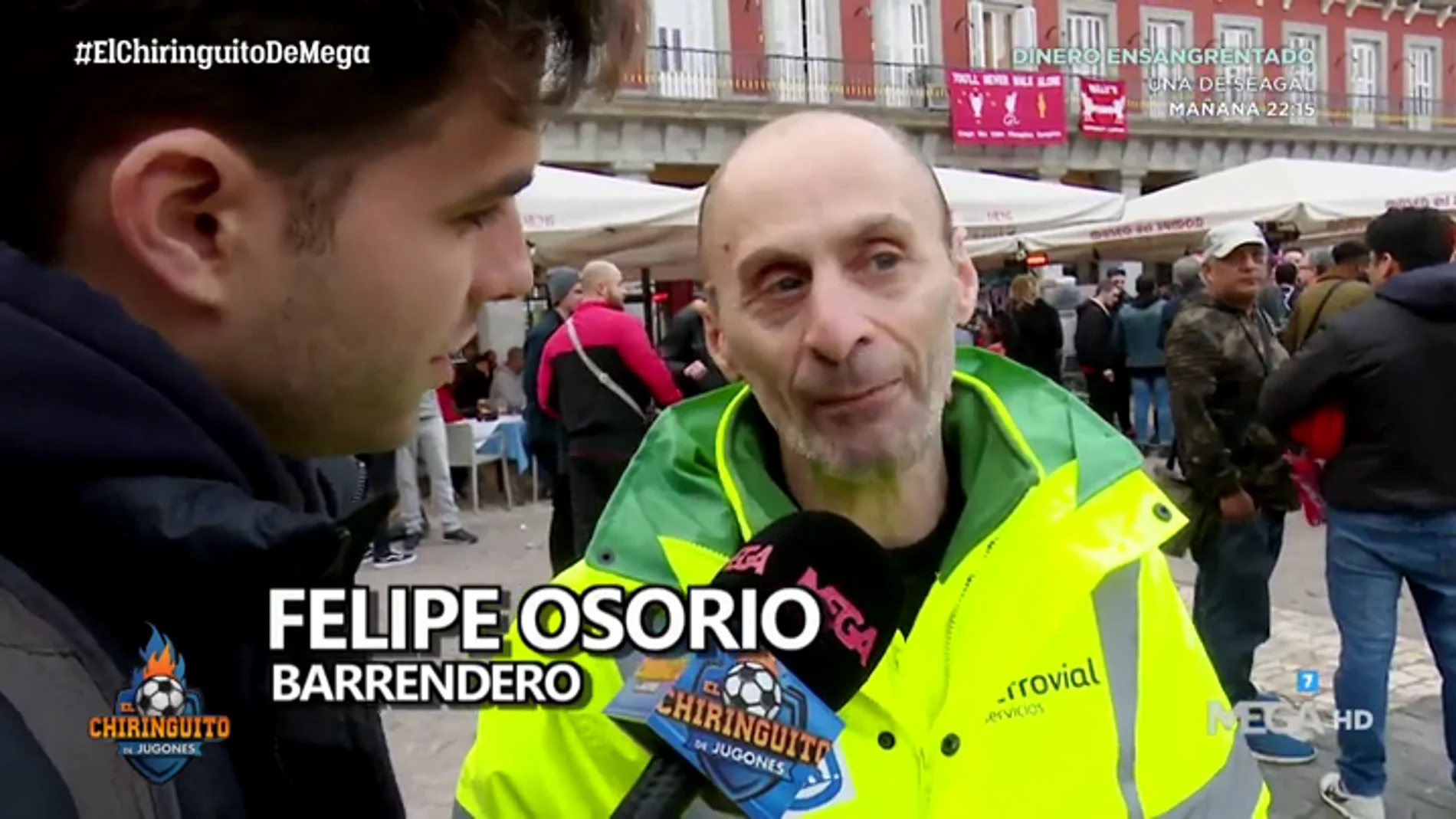 La historia de Felipe Osorio, el barrendero que lidia con los hooligans para mantener limpio Madrid