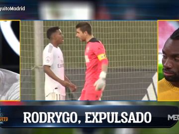 Rodrygo acaba expulsado con el Castilla tras celebrar su gol en la cara del portero