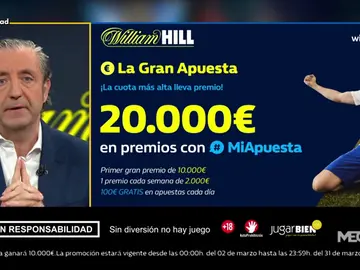 Josep te trae la mejor oferta de registro para que apuestes con William Hill Josep te trae la mejor oferta de registro para que apuestes con William Hill
