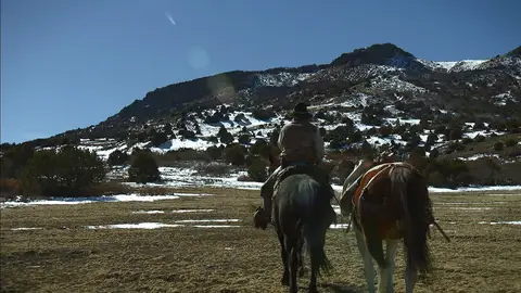 Kyle y su caballo Mountain men