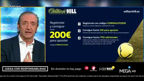 Josep te trae la mejor oferta de registro para que apuestes con William Hill Josep te trae la mejor oferta de registro para que apuestes con William Hill