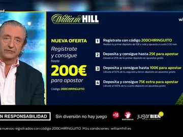 Josep te trae la mejor oferta de registro para que apuestes con William Hill Josep te trae la mejor oferta de registro para que apuestes con William Hill