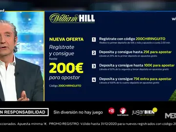 Josep te trae la mejor oferta de registro para que apuestes con William Hill Josep te trae la mejor oferta de registro para que apuestes con William Hill
