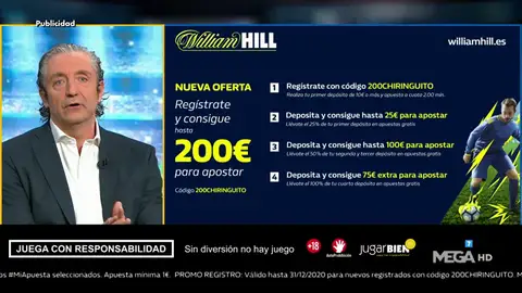 Josep te trae la mejor oferta de registro para que apuestes con William Hill Josep te trae la mejor oferta de registro para que apuestes con William Hill