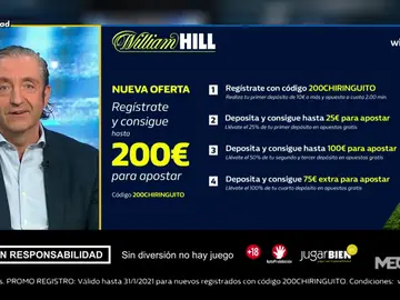 Josep te trae la mejor oferta de registro para que apuestes con William Hill Josep te trae la mejor oferta de registro para que apuestes con William Hill