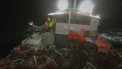 Una noche complicada en el mar Cazadores de langostas