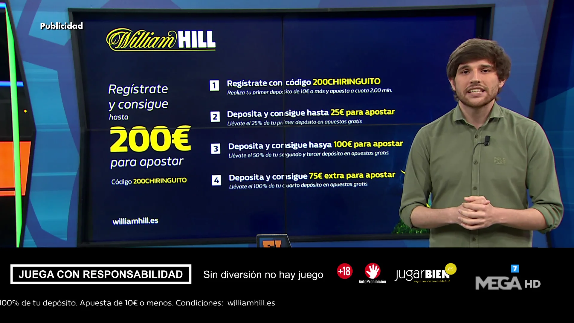 Richi Burgos te trae la mejor oferta de registro para que apuestes con William Hill