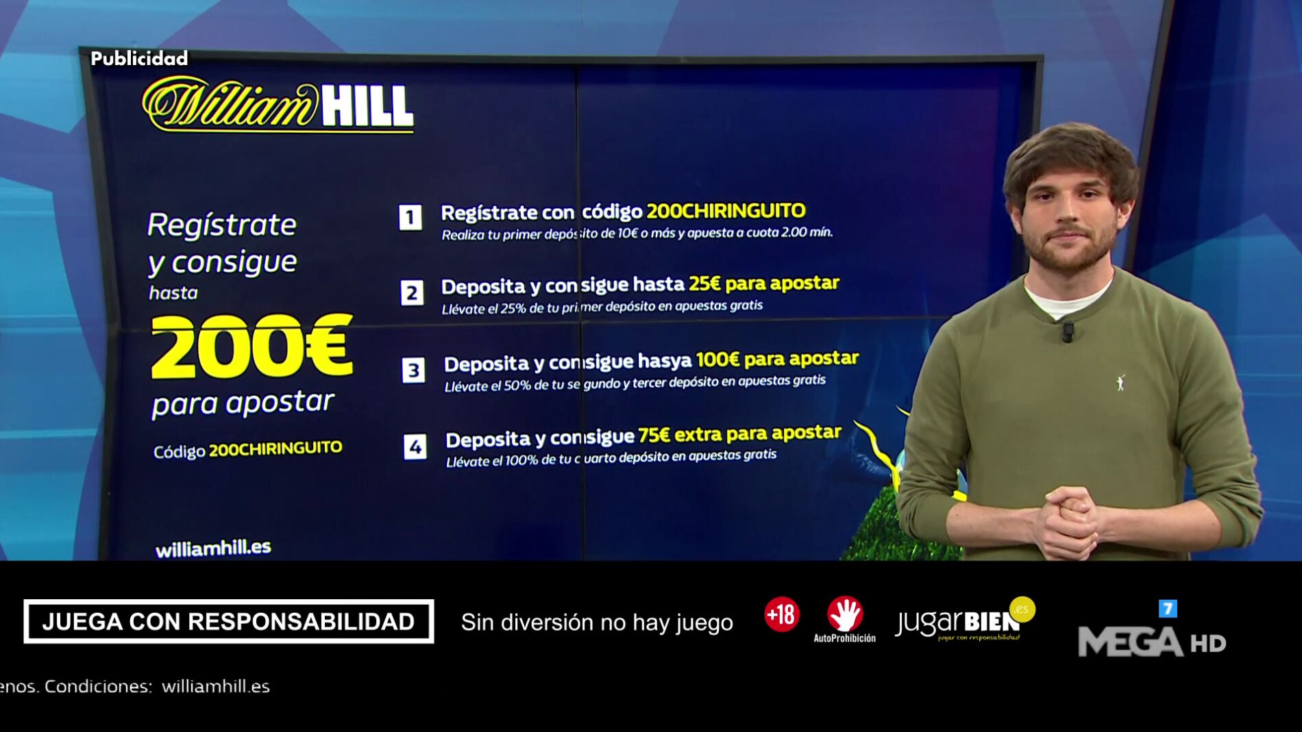 Richi Burgos te trae la mejor oferta de registro para que apuestes con William Hill