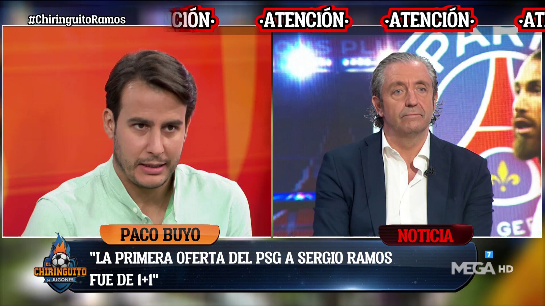 "RAMOS TIENE PROPUESTAS DE CITY Y PSG"