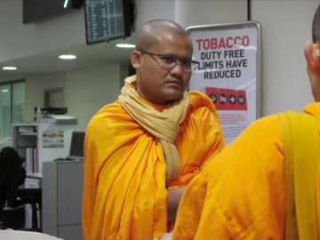 Monje budista en Nueva zelanda