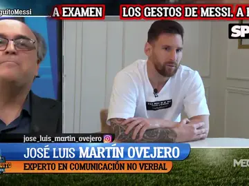 "MESSI TIENE UNA MICROEXPRESIÓN DE IRA AL DECIR QUE LE DOLIERON LAS PALABRAS DE LAPORTA" "MESSI TIENE UNA MICROEXPRESIÓN DE IRA AL DECIR QUE LE DOLIERON LAS PALABRAS DE LAPORTA"