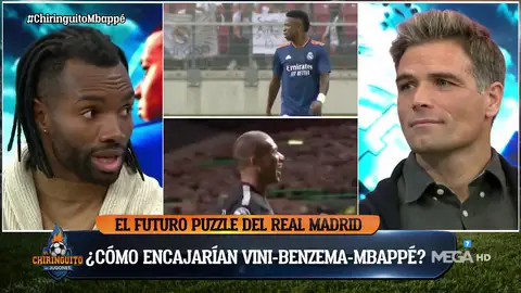 Javi Balboa hace su alineación: "Pondría a Mbappé de delantero centro, a Vinicius en la izquierda y a Benzema por la derecha" Javi Balboa hace su alineación: "Pondría a Mbappé de delantero centro, a Vinicius en la izquierda y a Benzema por la derecha"