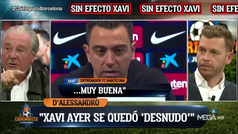 Jorge D'Alessandro se indigna con Xavi: "Nos está mirando por encima" Jorge D'Alessandro se indigna con Xavi: "Nos está mirando por encima"