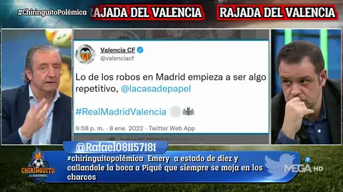 Josep Pedrerol: "El tuit del Valencia es victimista" Josep Pedrerol: "El tuit del Valencia es victimista"