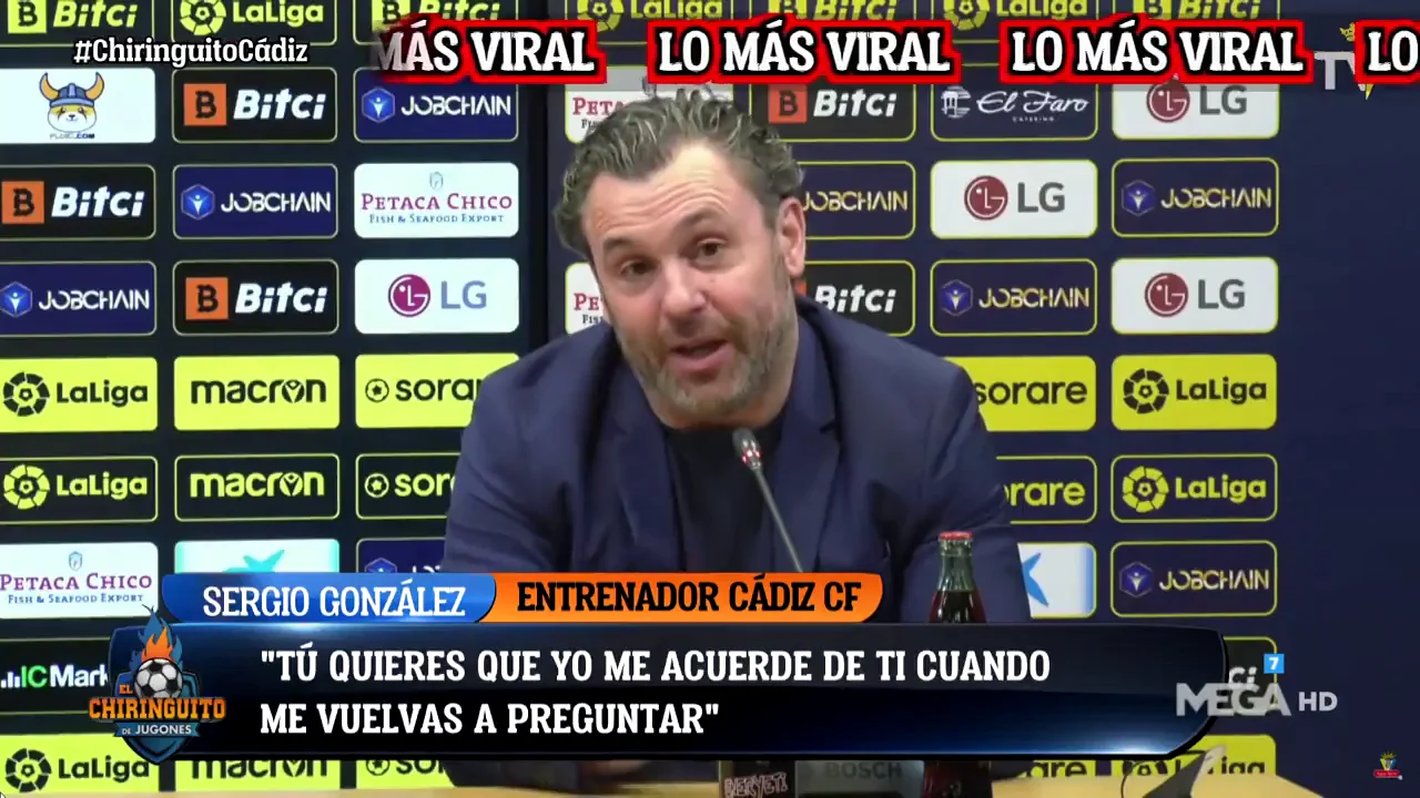 La rueda de prensa m&aacute;s surrealista en la vida de Sergio, nuevo entrenador del C&aacute;diz