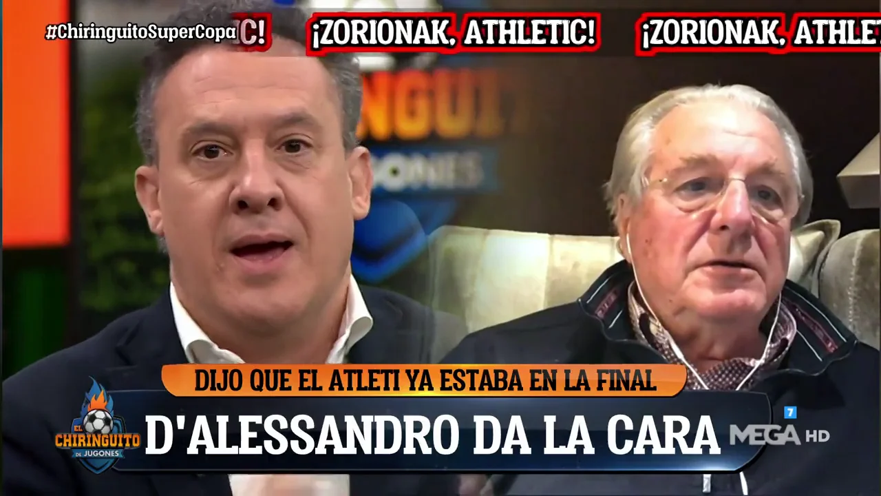 Edu Velasco: "D'Alessandro se lleva un zasca brutal porque el Athletic est&aacute; en la final"